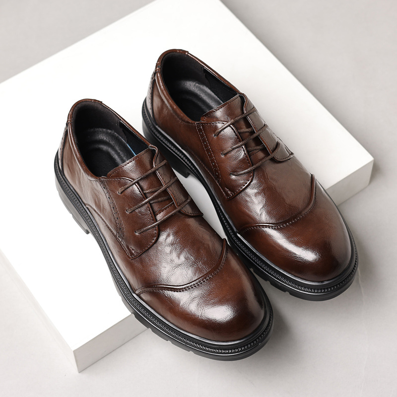 メンズレザーシューズ、カジュアルビジネスに最適、多用途で快適 - Men'S Formal Wear For Office のレビューと価格