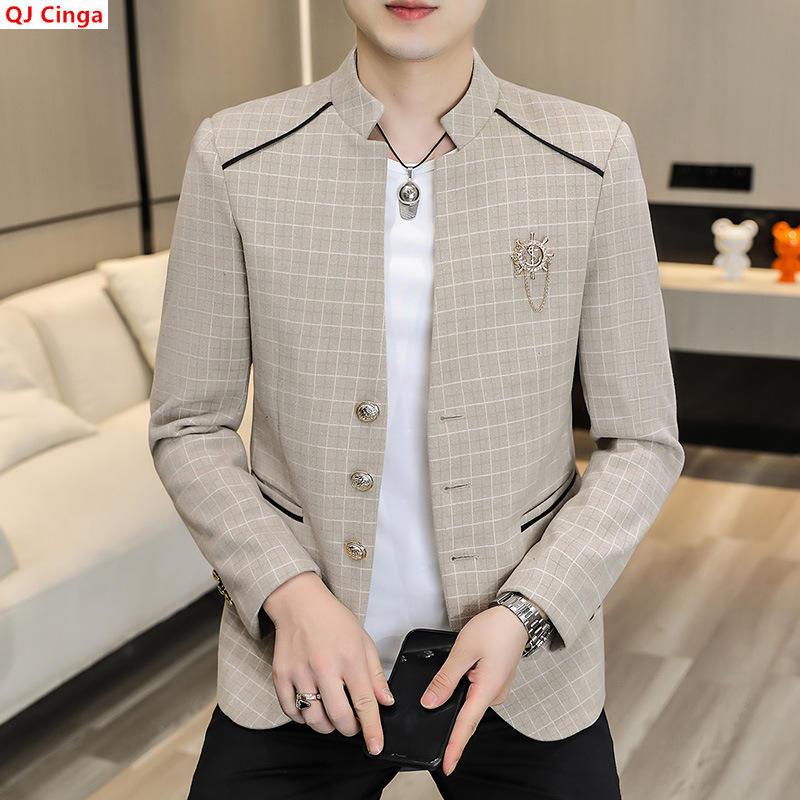 中国風メンズ長袖スーツジャケット、結婚式やパーティー用フォー - Asian Men Formal Wear のレビューと価格
