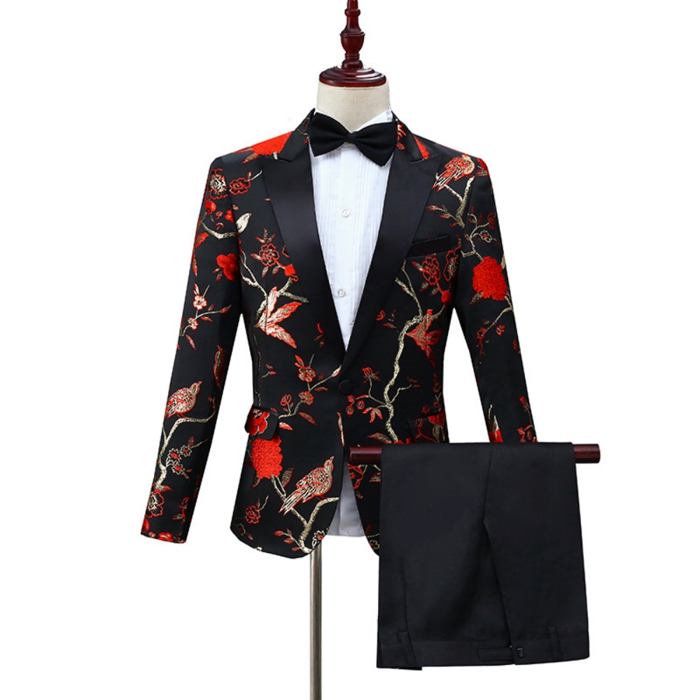 2026年新作 上品なジャカード織りスーツセット メンズダン - Men Formal Wear Outfits のレビューと価格