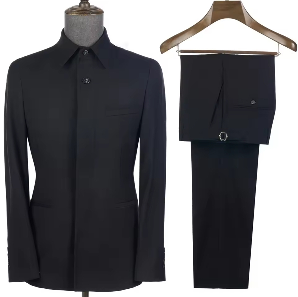 男性用オーダーメイドサファリスーツ 2ピース カジュアルスク - Men Formal Wear Jacket のレビューと価格