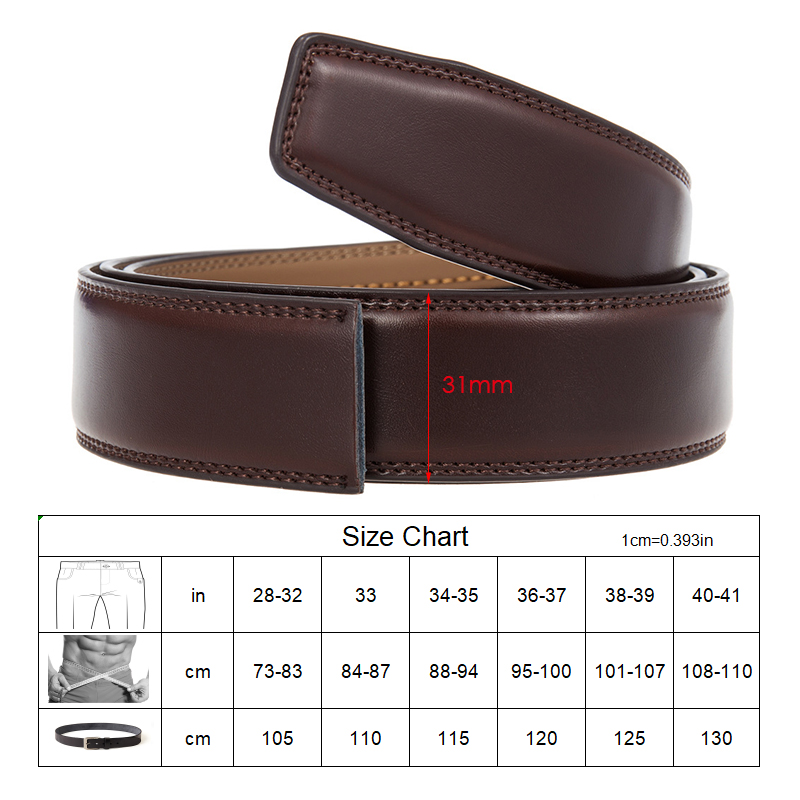 VATLTY公式本革メンズベルト硬質合金自動バックルベルト男 - Formal Belt Leather Thin のレビューと価格