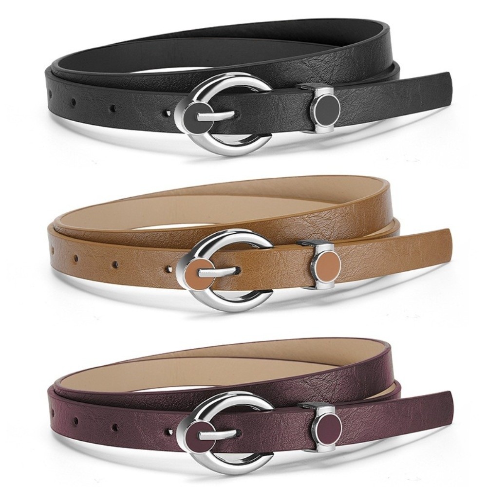 ファッション合金ピンバックル細身ウエストベルト 原宿Y2K  - Formal Belt Leather Thin のレビューと価格