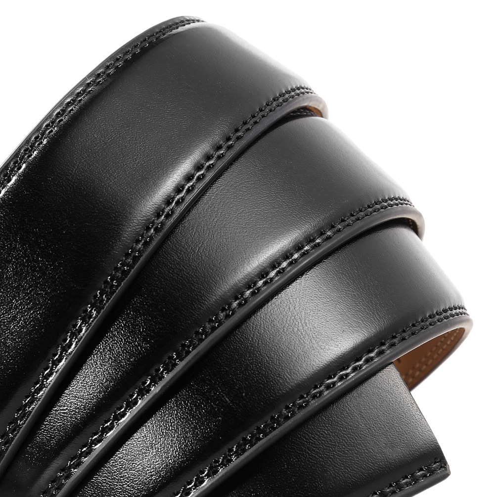 3-3.1 センチメートル幅牛革自動ラチェットベルトコンフォ - Formal Belt Leather Thin のレビューと価格