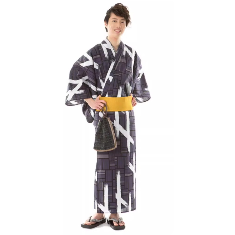 夏の日本の男性の伝統的な着物ベルト付き浴衣ローブフォーマルコ - Traditional Japanese Men'S Formal Wear のレビューと価格