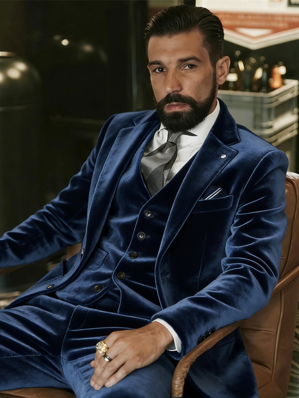 メンズベルベットスーツ3ピースダンスプロムウェアノッチドラペ - Men Formal Wear Outfits のレビューと価格