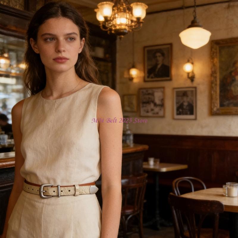 49ME トレンディな薄型ウエストバンド女性男性のためのスネ - Formal Belt Leather Thin のレビューと価格